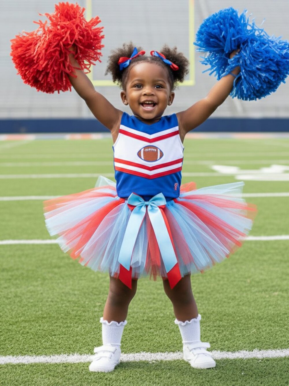 Red & Blue Layered Tulle Skirt | little girl/Toddler
